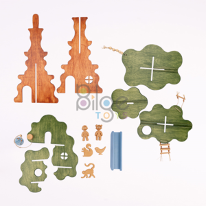 Tree House Set Beech Wood & Birch Plywood 10 - 14 Pieces