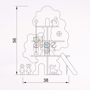 Tree House Set Beech Wood & Birch Plywood 10 - 14 Pieces