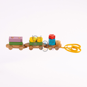 Educational Train Set Beech Wood 10 - 14 Pieces