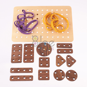 Threading Set Walnut Wood & Birch Plywood 15 - 19 Pieces