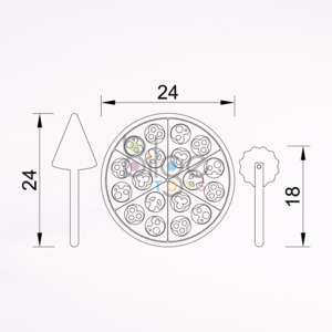 Pizza Seti Kayın Ahşap - Kontrplak & Keçe 25 - 49 Parça